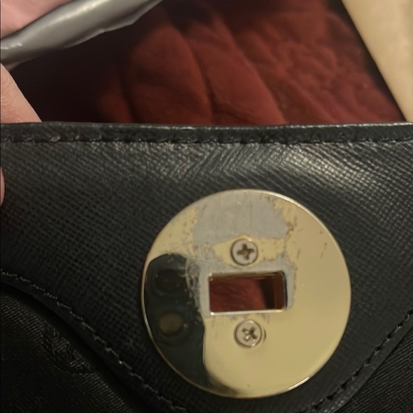 Tory Burch Black Leather Envelope Bag Clutch W/ Detachable Chain Designer READ - Picture 10 of 16